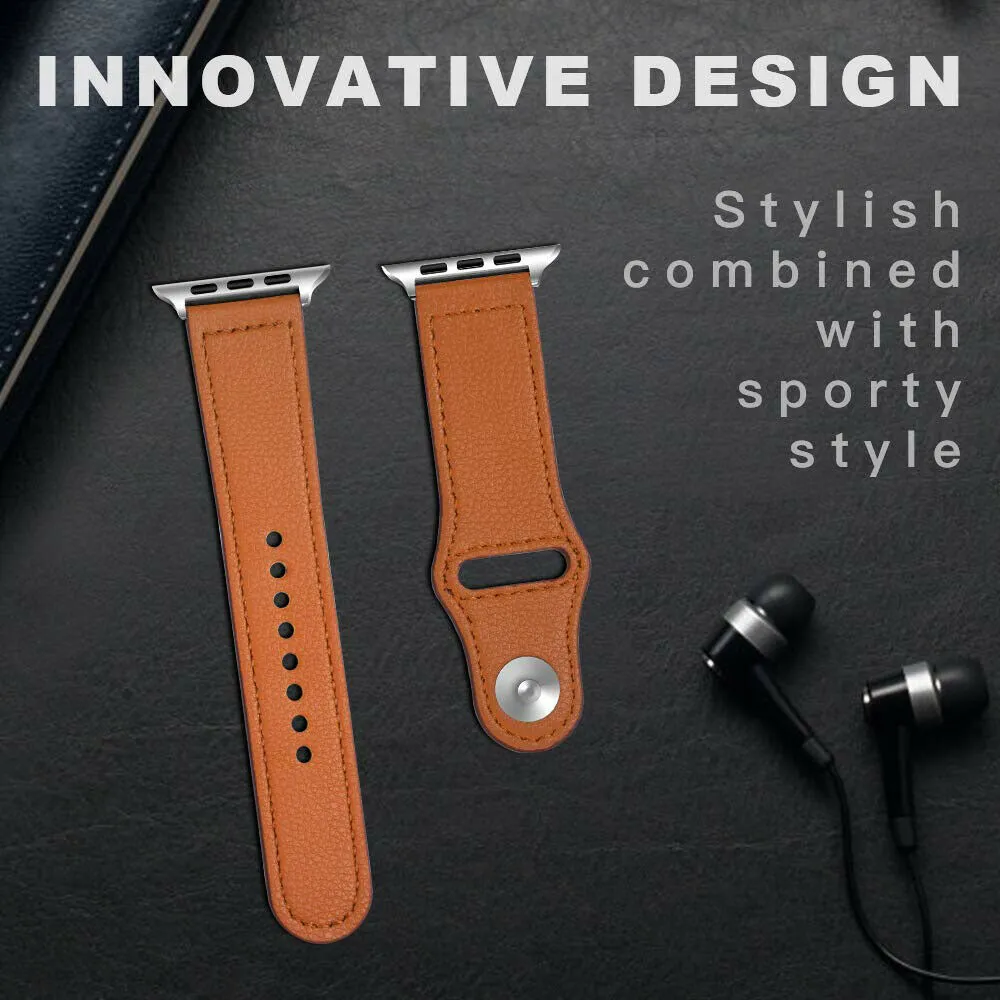 Apple Watch 41mm / 40mm / 38mm | Leather Watch Band Strap | Brown