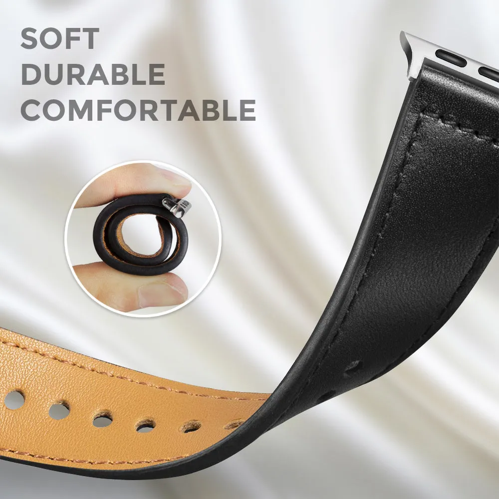 Apple Watch 41mm / 40mm / 38mm | Leather Watch Band Strap | Brown