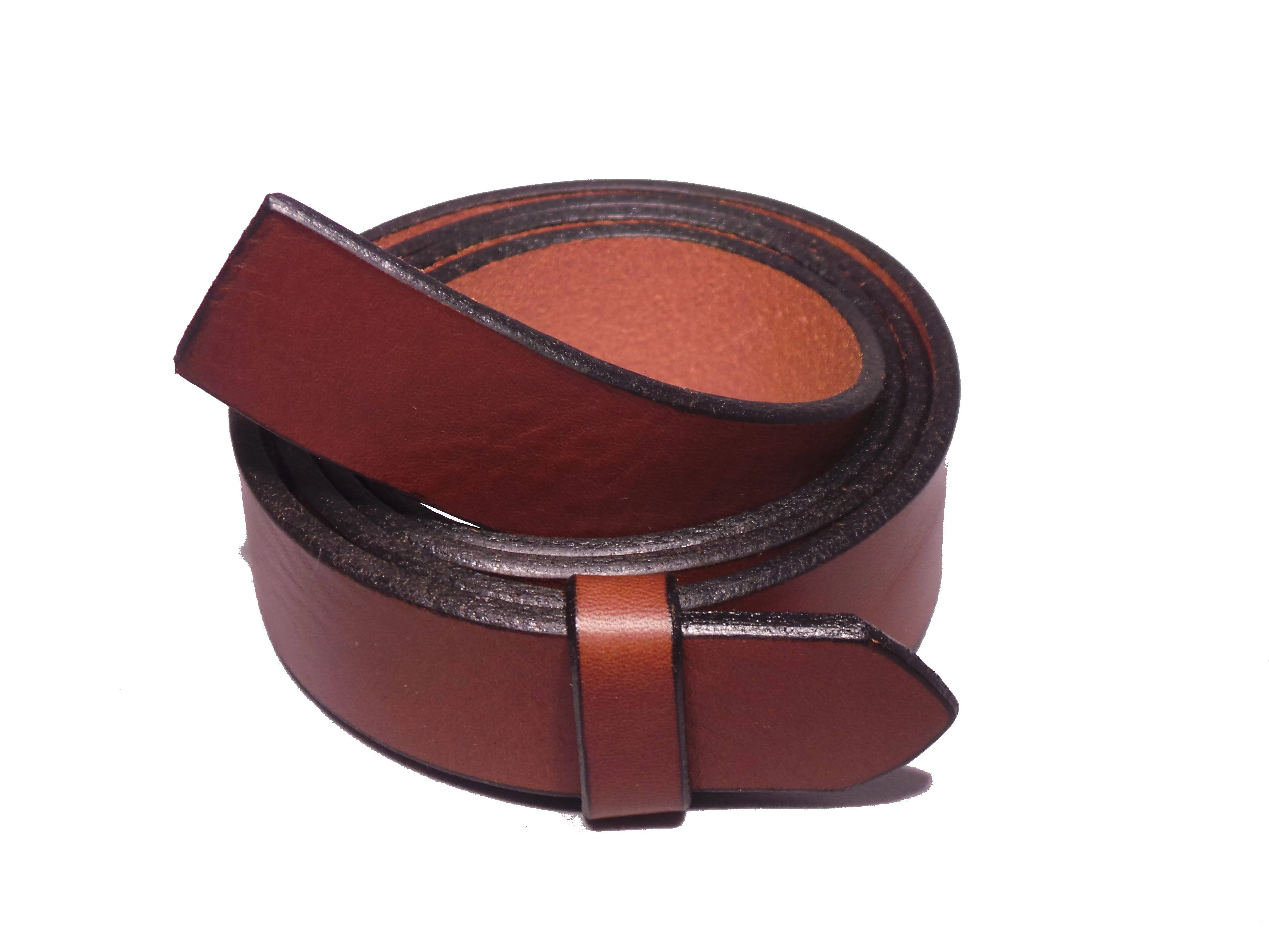 Blank Brown Leather Belt Strap 1 1/8 Inch 28mm Wide