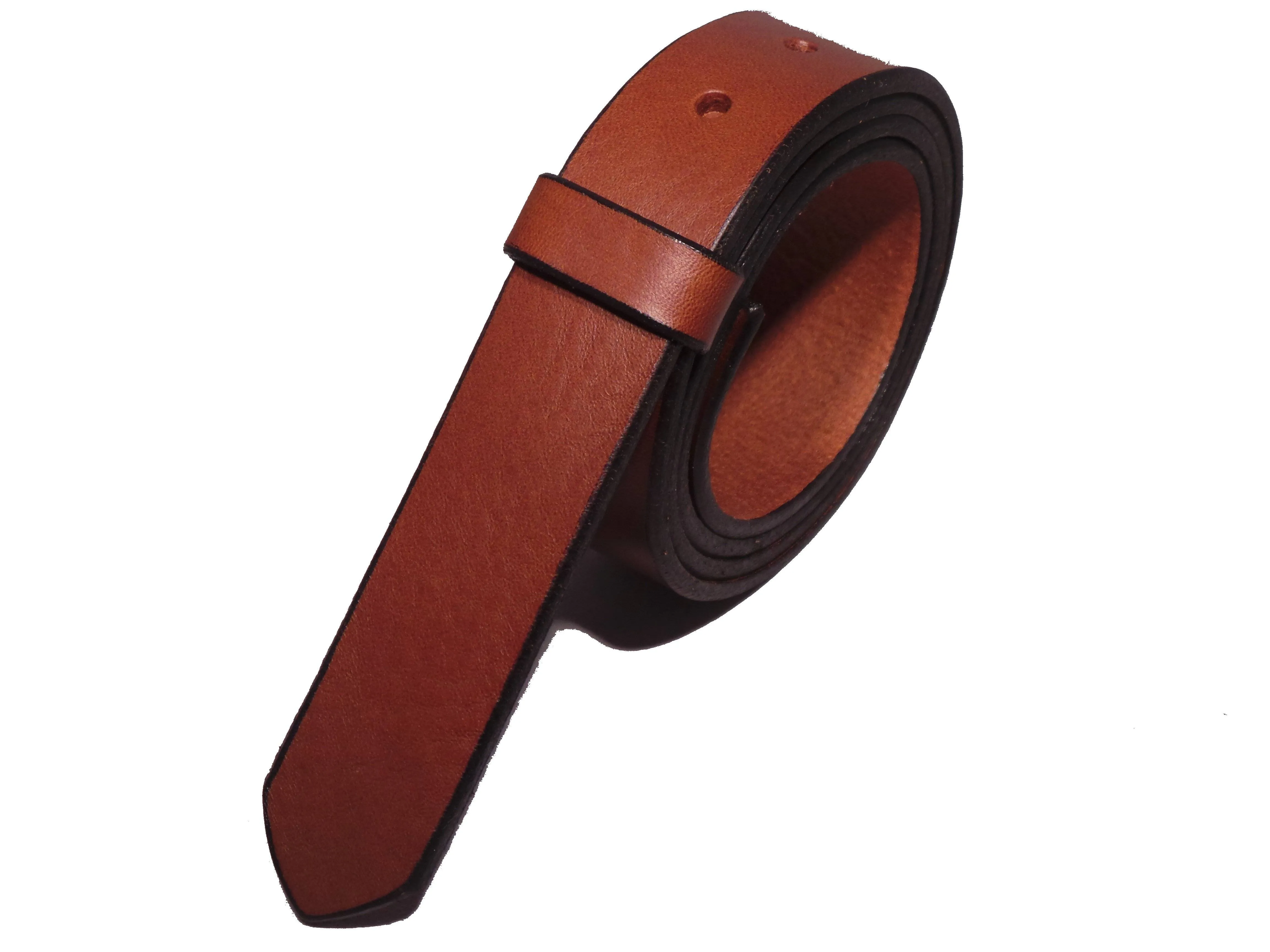 Blank Brown Leather Belt Strap 1 1/8 Inch 28mm Wide