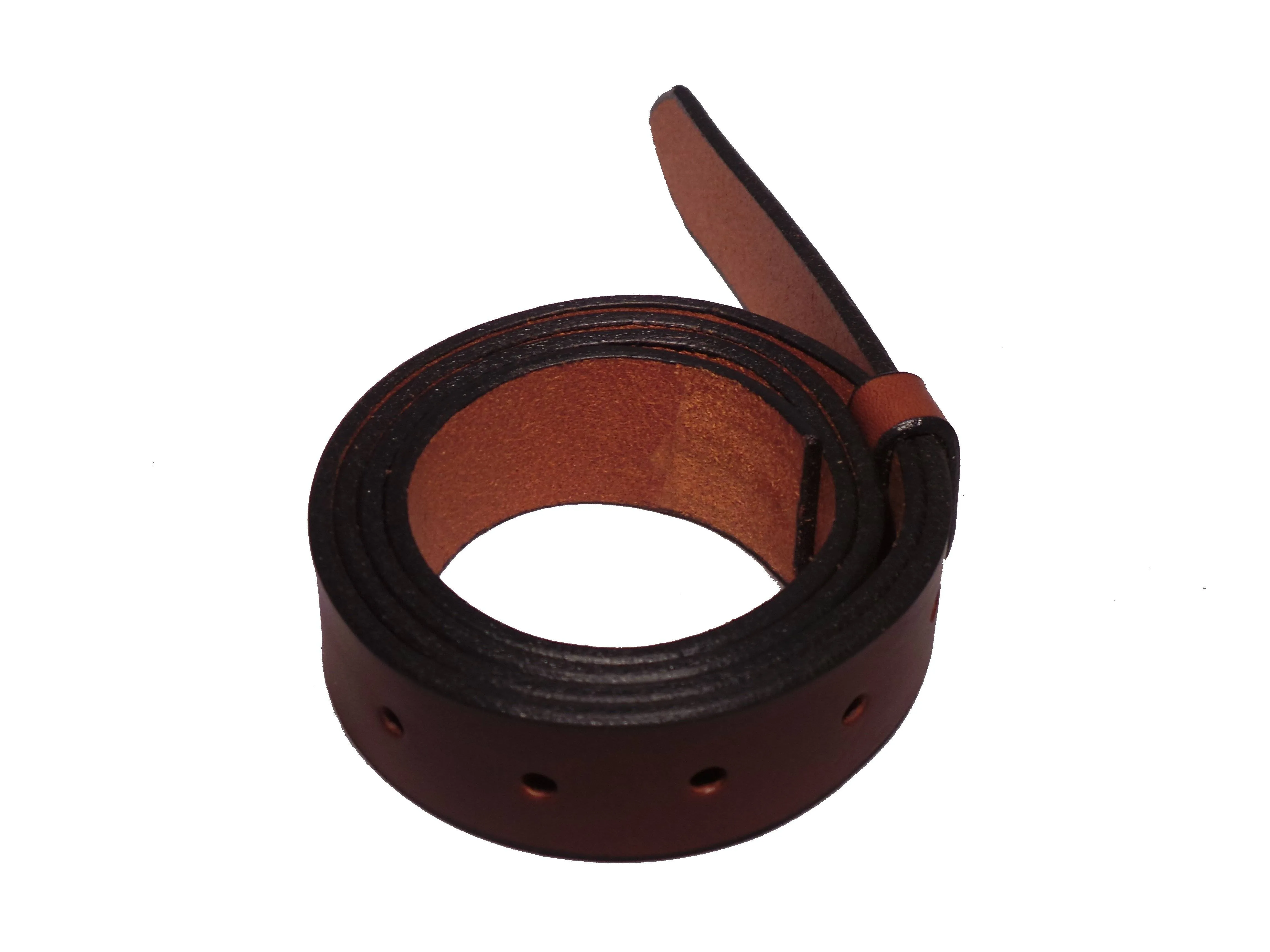Blank Brown Leather Belt Strap 1 1/8 Inch 28mm Wide