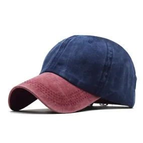 Patchwork Color Spring Summer Baseball Cap Women Denim Hats Men Baseball Hats Cotton Outdoor Simple Vintage Visor Casual Cap