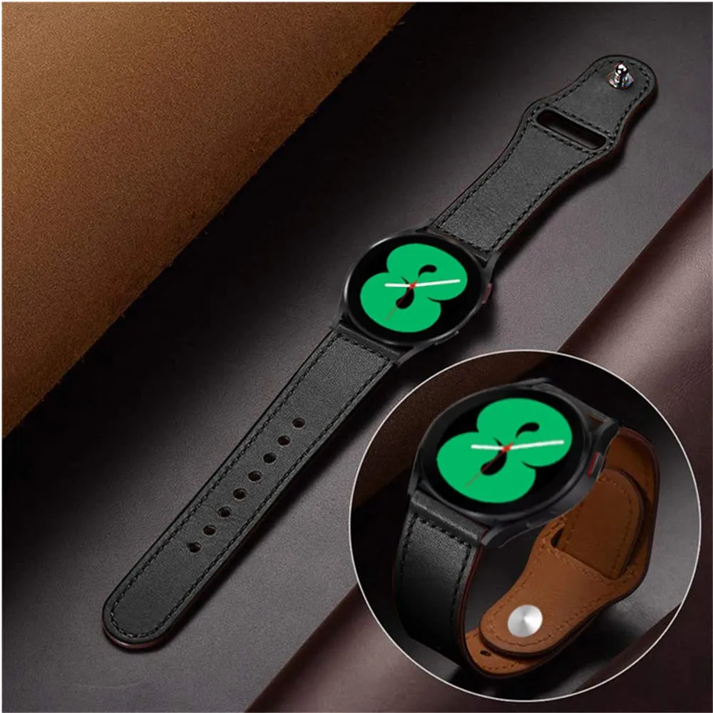 Samsung Galaxy Watch 4 40mm 44mm/Classic/Active 2 40mm 44mm/Galaxy Watch 3 41mm | Leather Wristband Strap | Grey